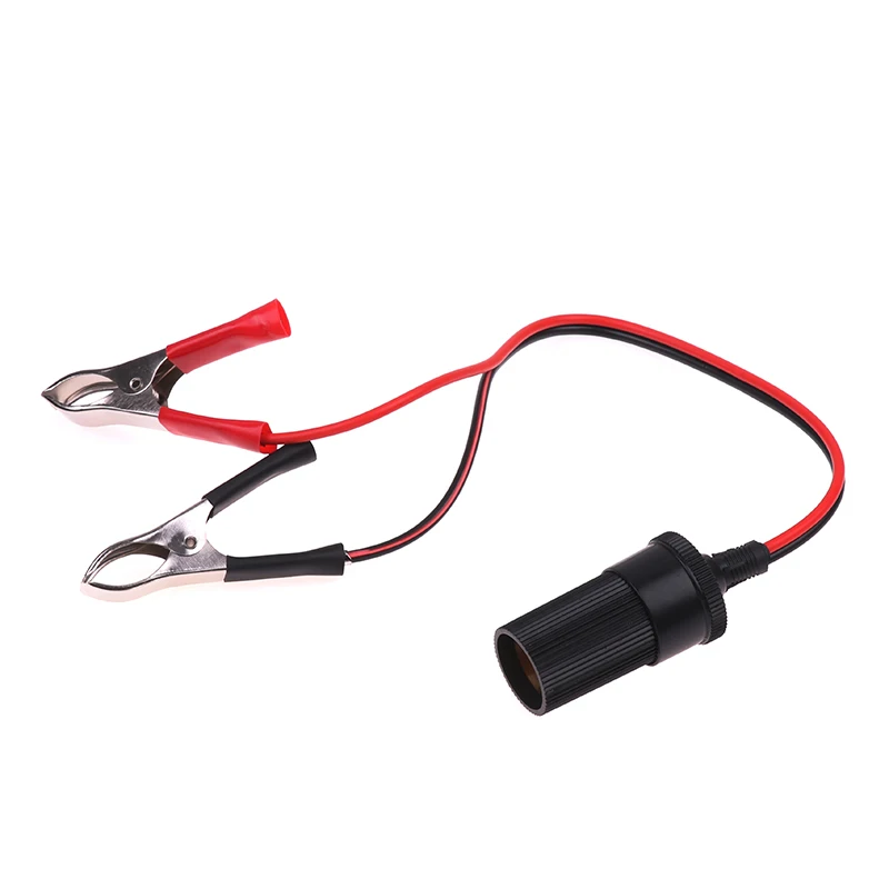1Pc-12v-Power-Car-Cigarette-Lighter-Female-To-Alligator-Clip-Extension-Connector-To-Terminal-Clip-on-1